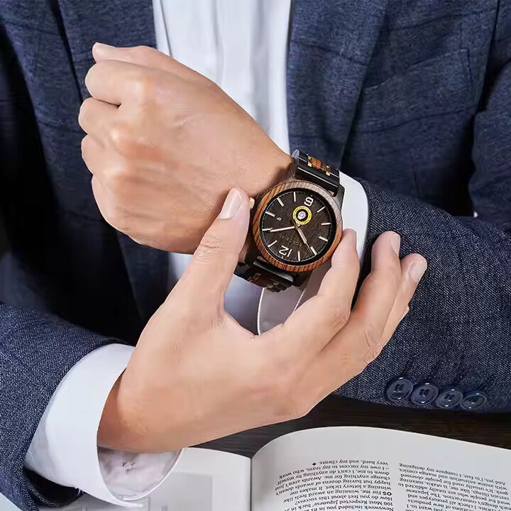 Montre de Luxe Bois Noir