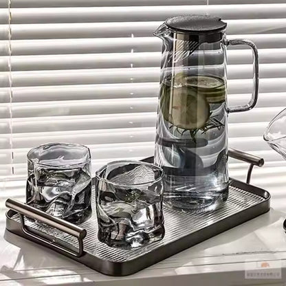 Plateau Royal (Set cassable: 1 plateau + 1 caraffe + 4 verres)