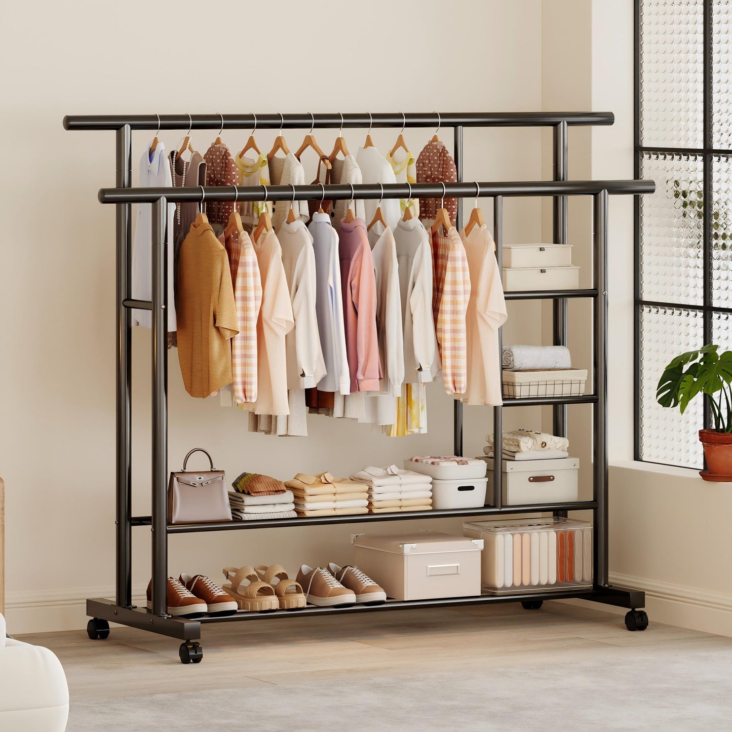 Porte-cintres double bar