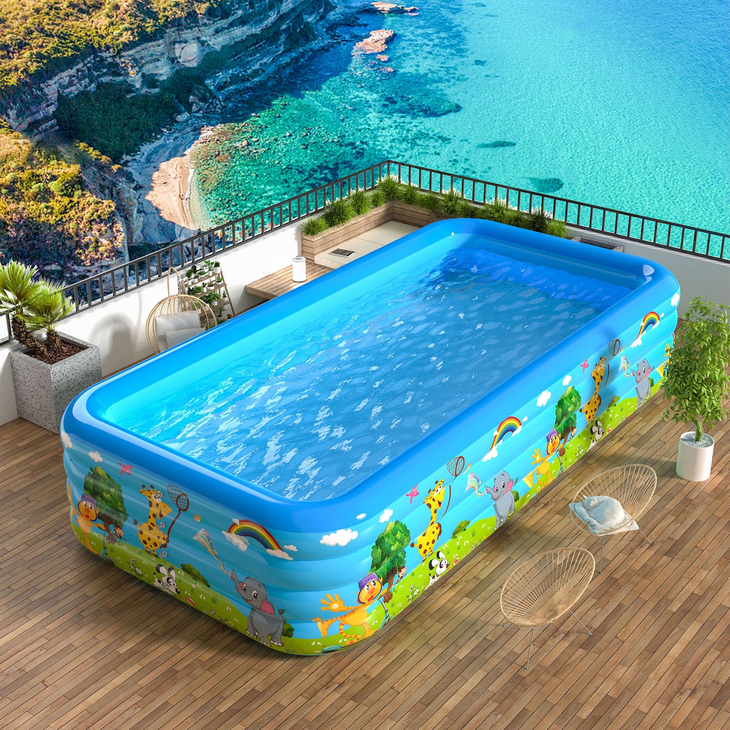 Piscine Gonflable 305×185×60 cm