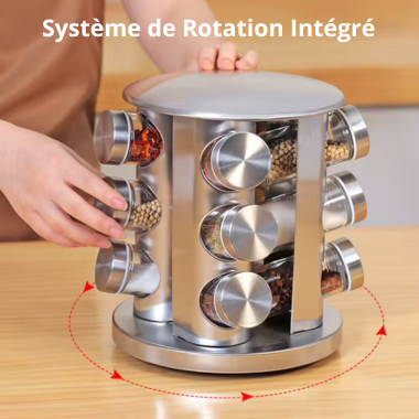 Boîtier Multi-Épices Rotatif (12 pieces)