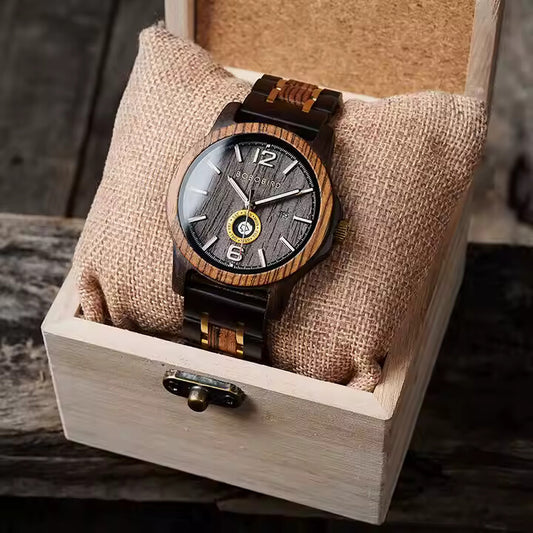 Montre de Luxe Bois Noir