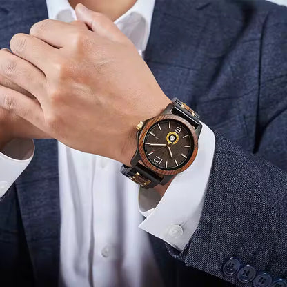 Montre de Luxe Bois Noir