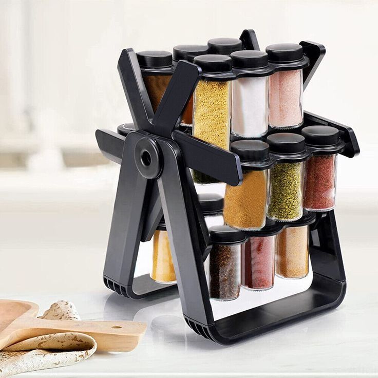 Support Rotatif Multi-Épices (18 pots)